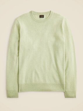 J crew heather pistachio Cashmere crewneck sweater